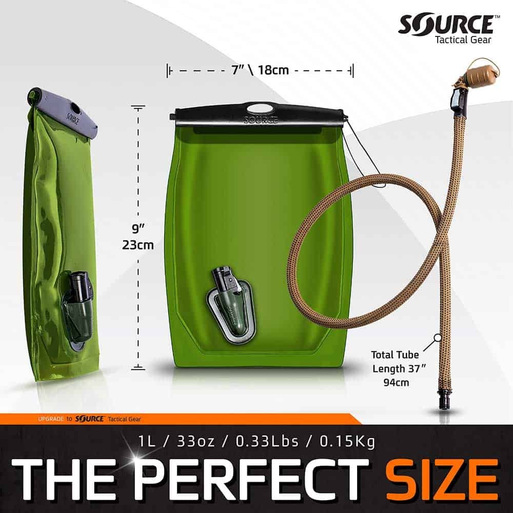 Hydration Bladder 1L for Tactical Canteen - Hydration System Accessory