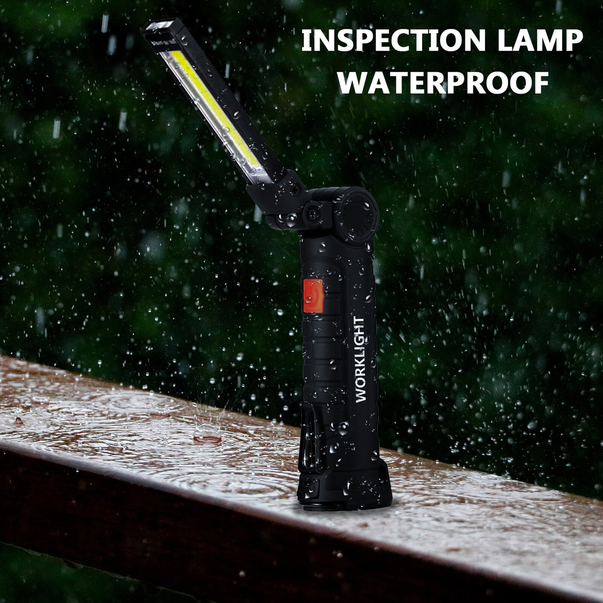 Rechargeable LED Work Light with Folding Torch & Magnetic Base - 1200000lm