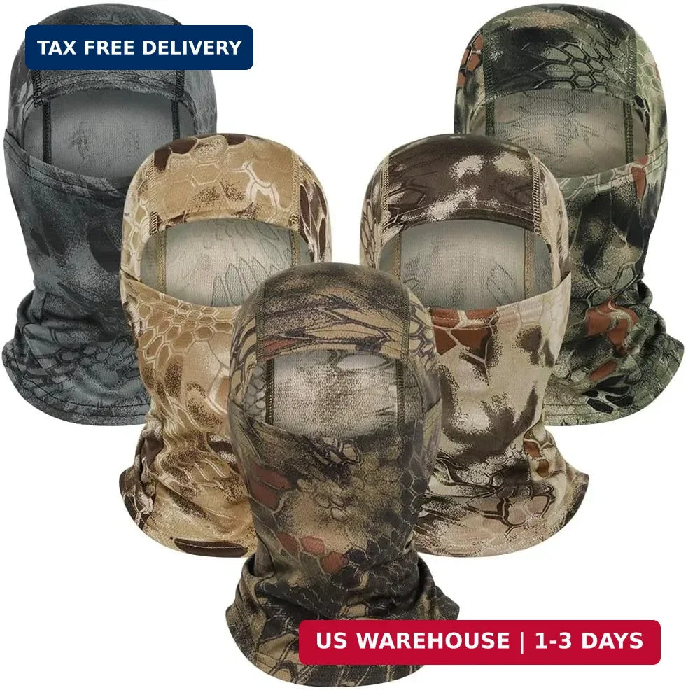 Camo Balaclava Ski Mask UV Face Cover for Motorcycle Hunting