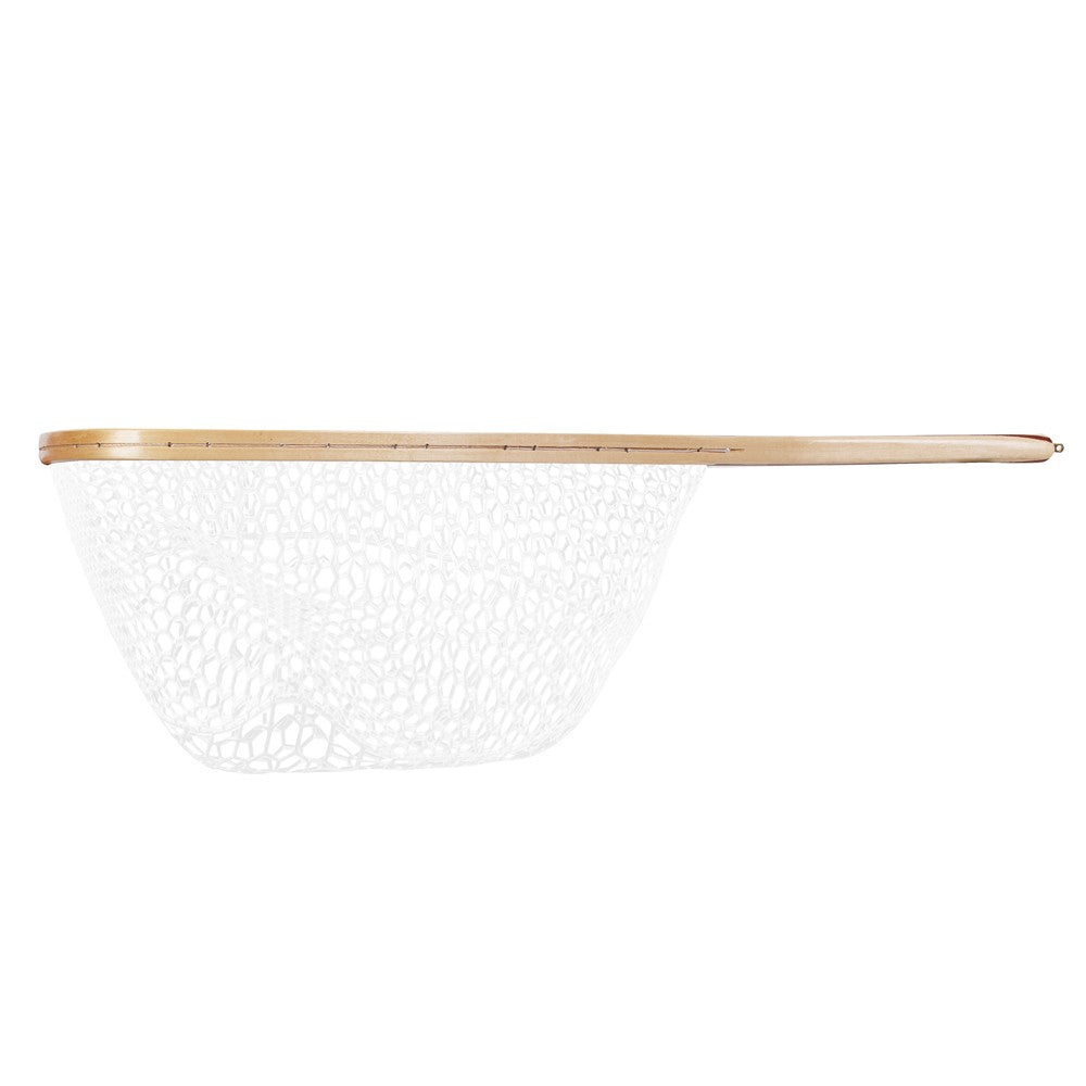 Fly Fishing Net Rubber Mesh Trout Landing Net with Wooden Handle - Catch & Release