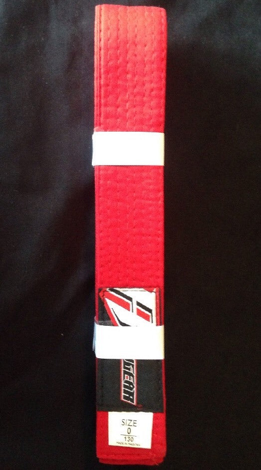 Red Solid Rank Belt 0 - Revgear Karate Jiu-Jitsu Judo Kung Fu Belt