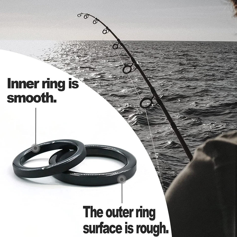 Fishing Rod Repair Kit with Ceramic Guide Rings - 14 Sizes Replacement Set