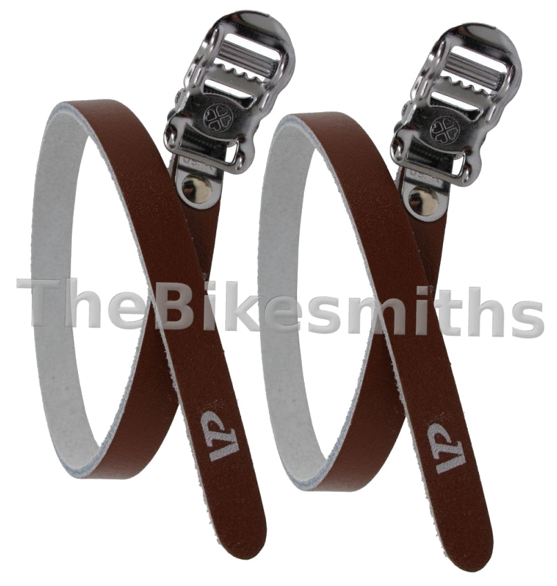 Premium Leather Bicycle Toe Straps for Track & Road Bikes - Pair