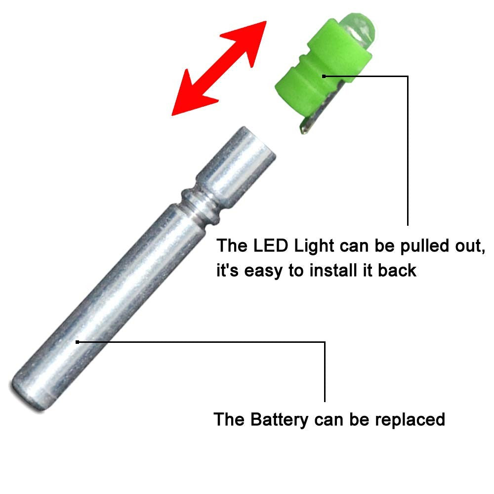 LED Lighted Fishing Bobber with High-Capacity Battery - Green