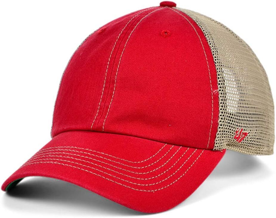 Unisex Red Snapback Cap - Adjustable Trawler Clean Up Hat 47