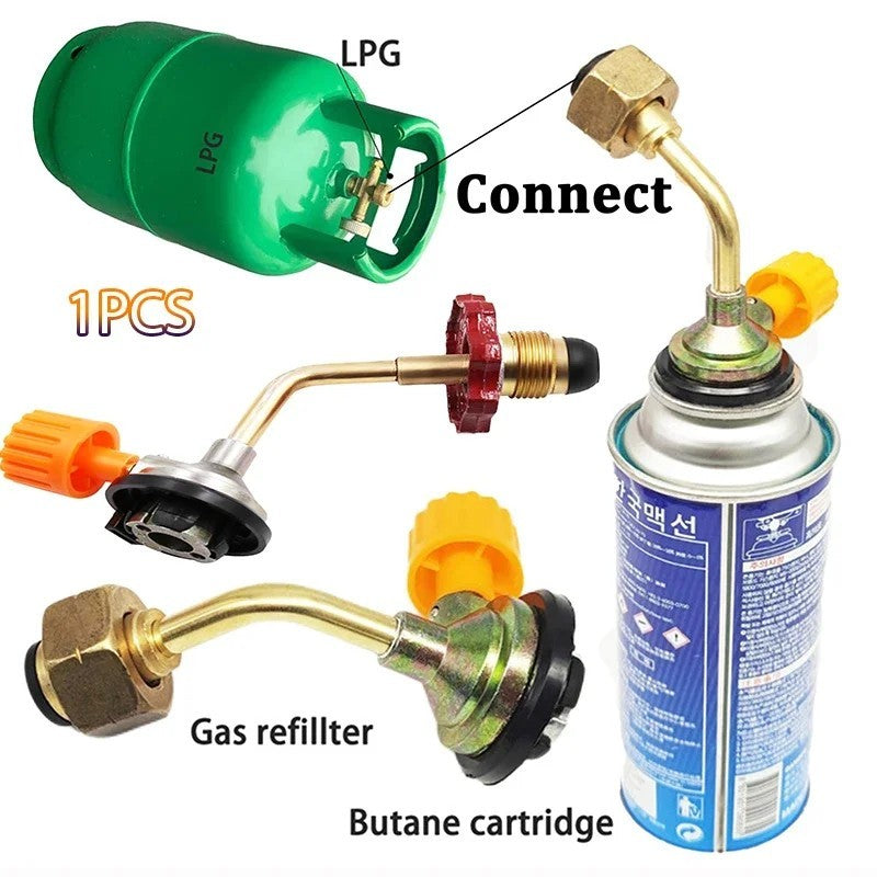 Camping Gas Refill Adapter & Inflation Valve System - Brass & Heavy-Duty Variants