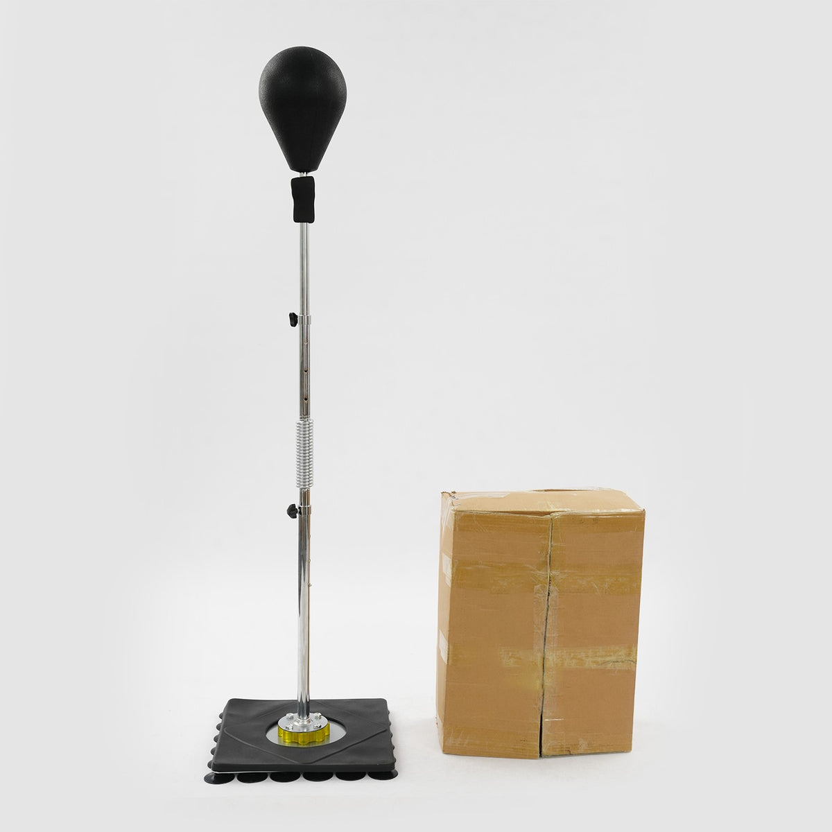 Adjustable Black Boxing Punching Bag with Suction Cup Base for Home Gym