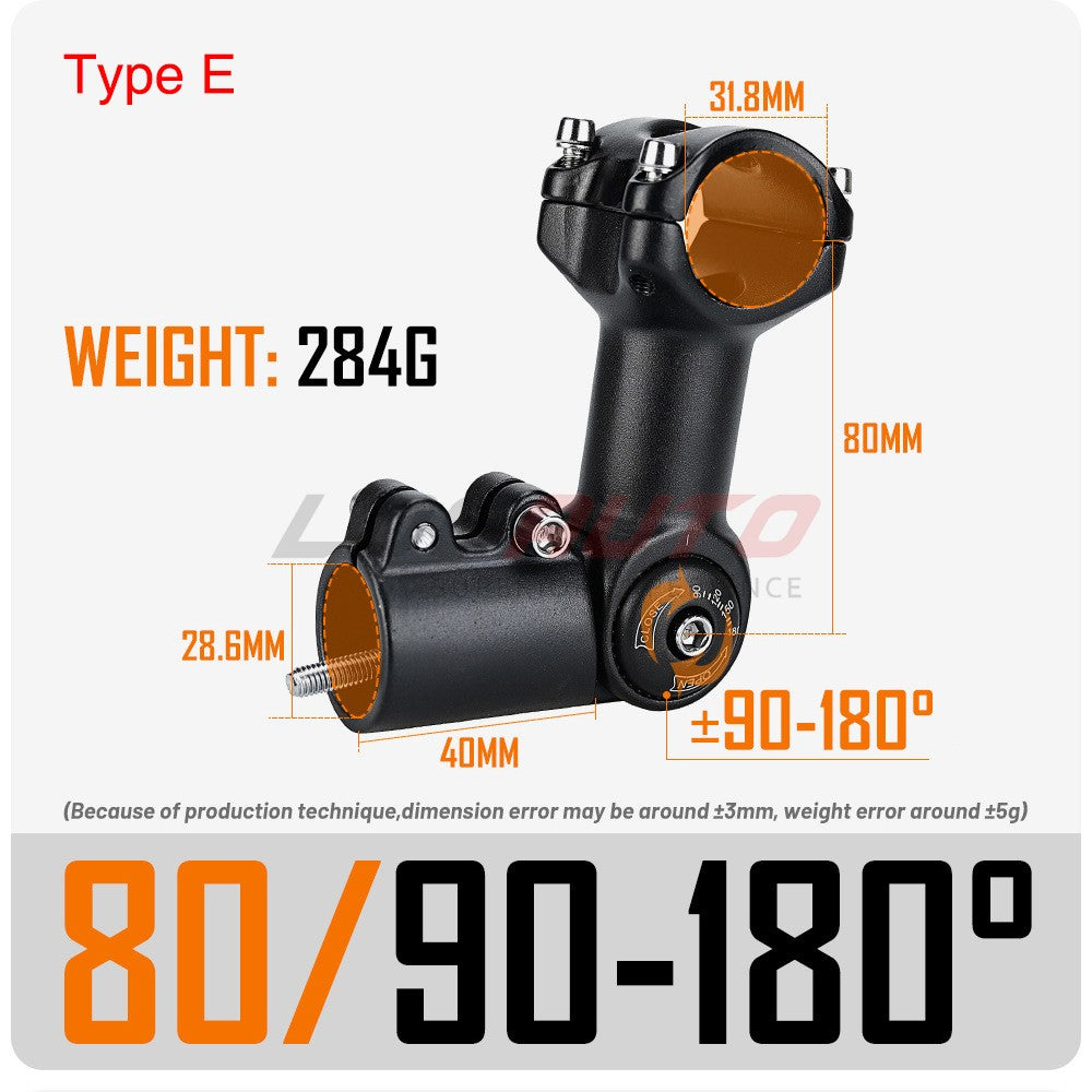Adjustable Bicycle Handlebar Stem Riser for Mountain and Road Bikes - 25.4/31.8mm
