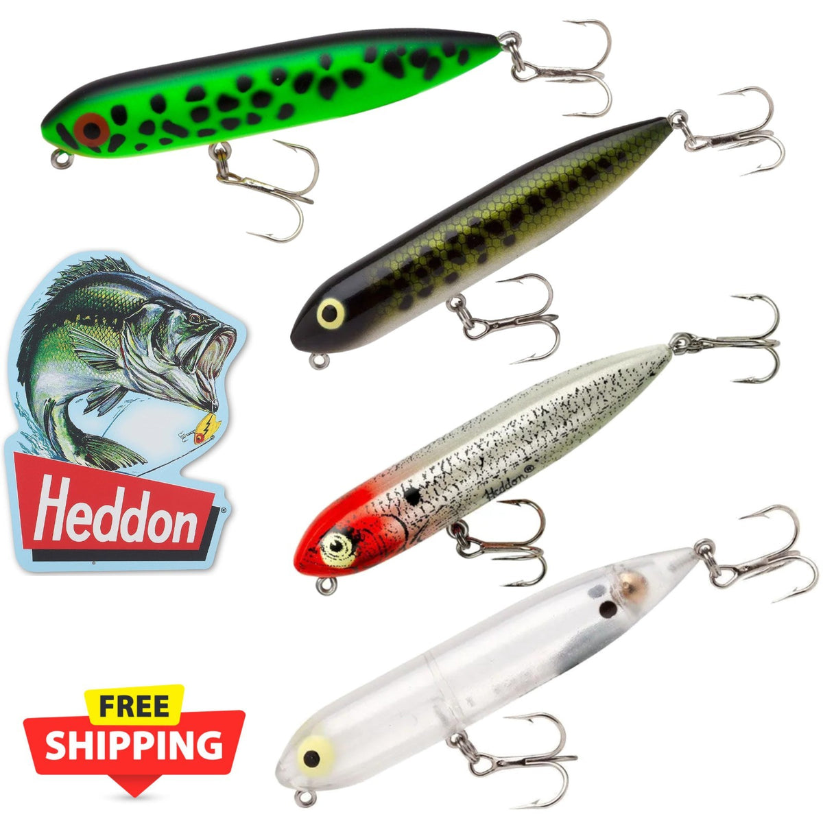 Fishing Topwater Walking Lure 3 Inch 1/4oz Multiple Colors - Bass Trout Redfish