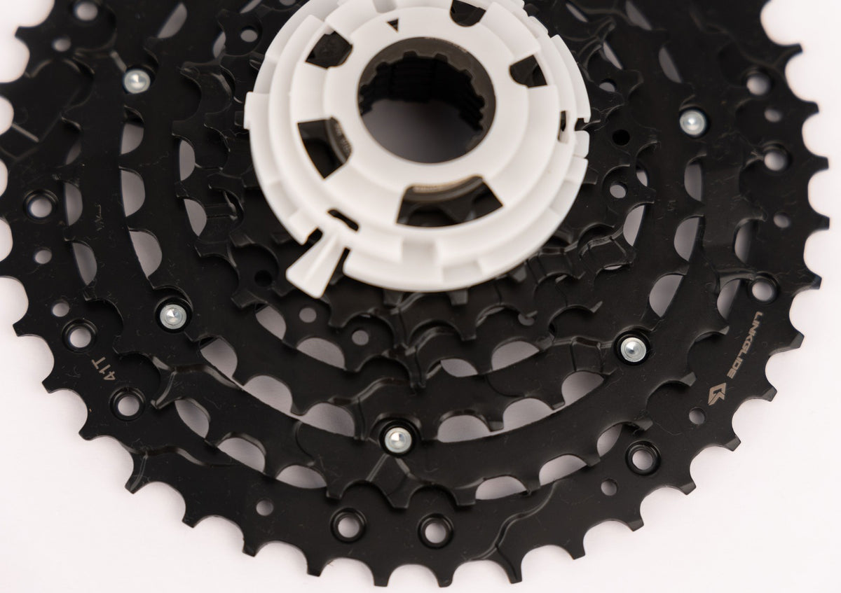 9-Speed E-Bike Cassette 11-41T LINKGLIDE Black - Durable Shimano Drivetrain