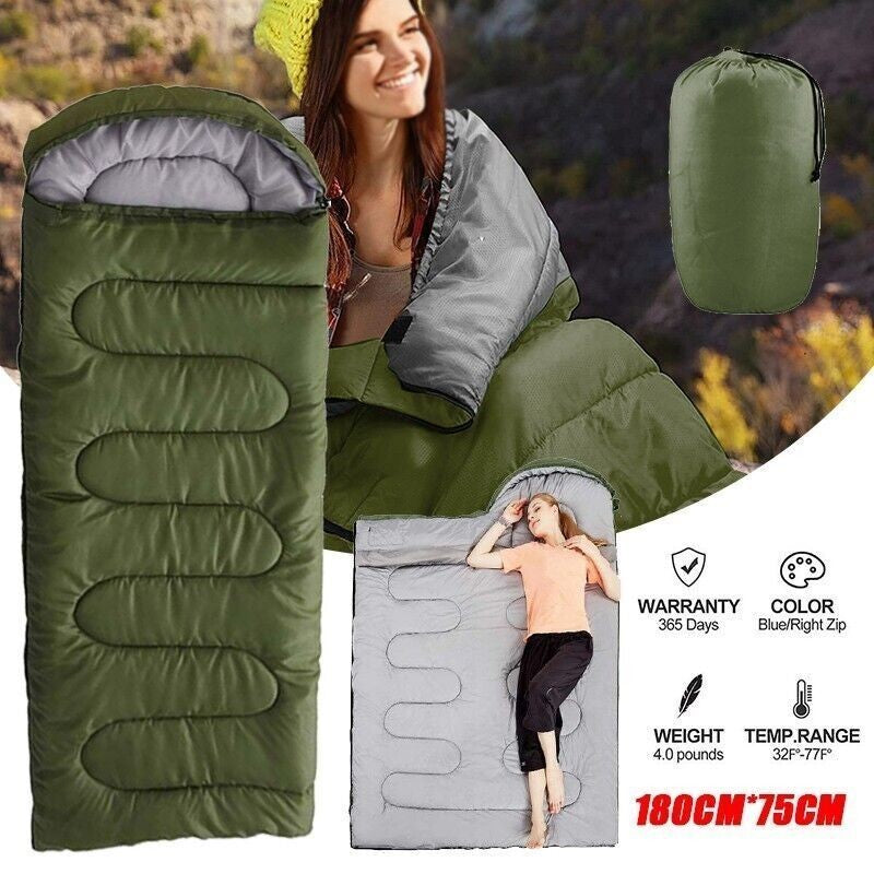 4-Season Waterproof Sleeping Bag for Camping & Hiking - Lightweight, Eco-Friendly