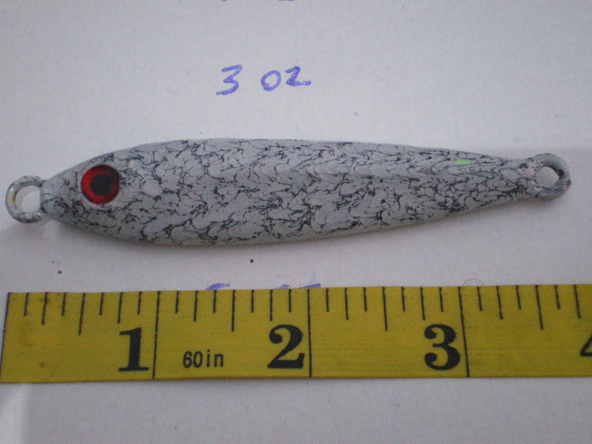 Saltwater Fishing Lure Spoon Set - 5 Multi-Color Lead-Free Jigs, 3 Oz
