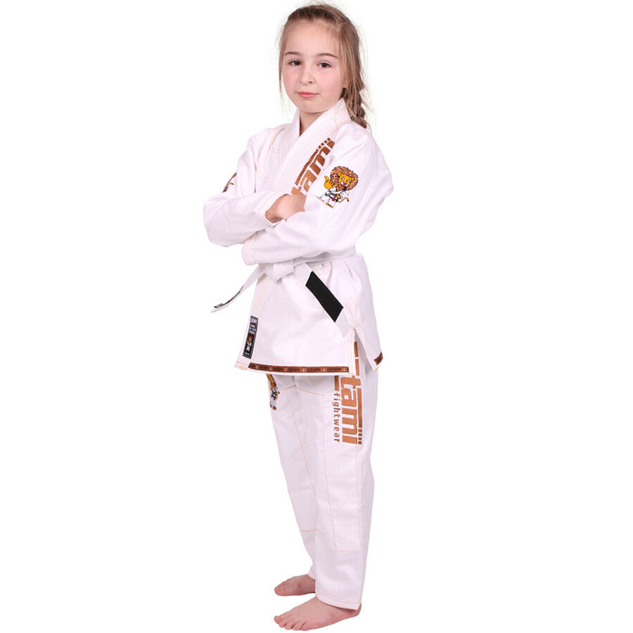 Kids Animal BJJ Gi - Fun Childrens Martial Arts Uniform, White