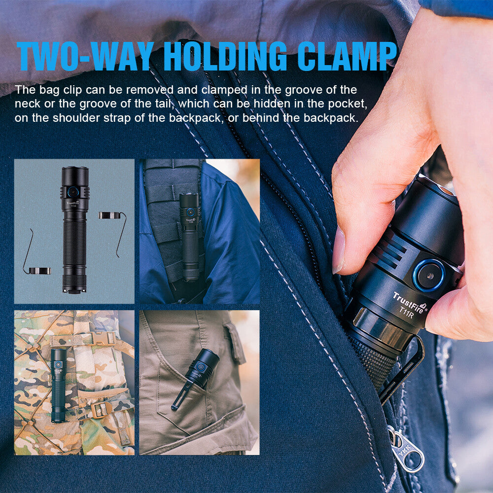 Rechargeable Tactical LED Flashlight Waterproof 1800 Lumens