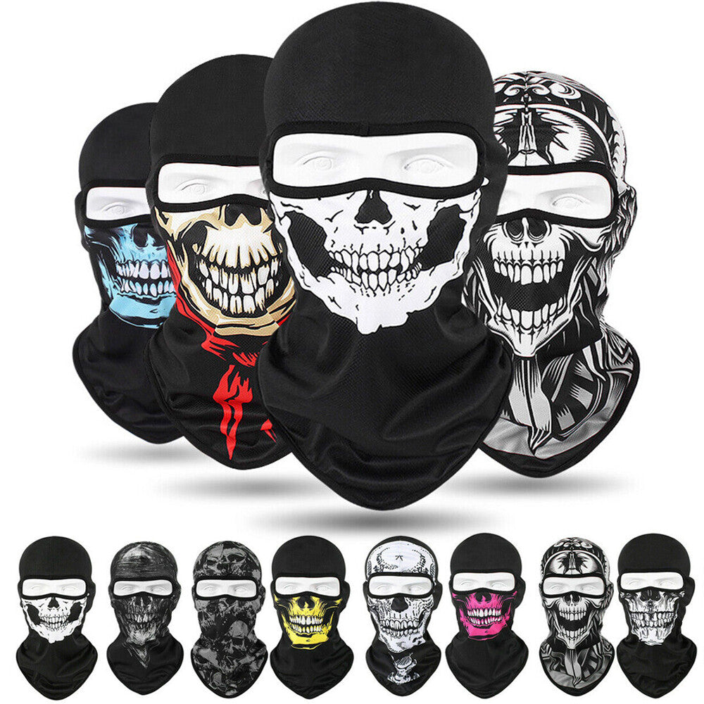 Unisex Skull Ski Mask Balaclava Ghost Bandana Full Face Mask for Outdoor Activities