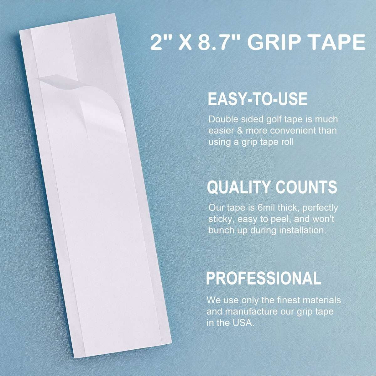 Golf Club Grip Tape Strips - Double Sided Rubber Replacement 13 Pack