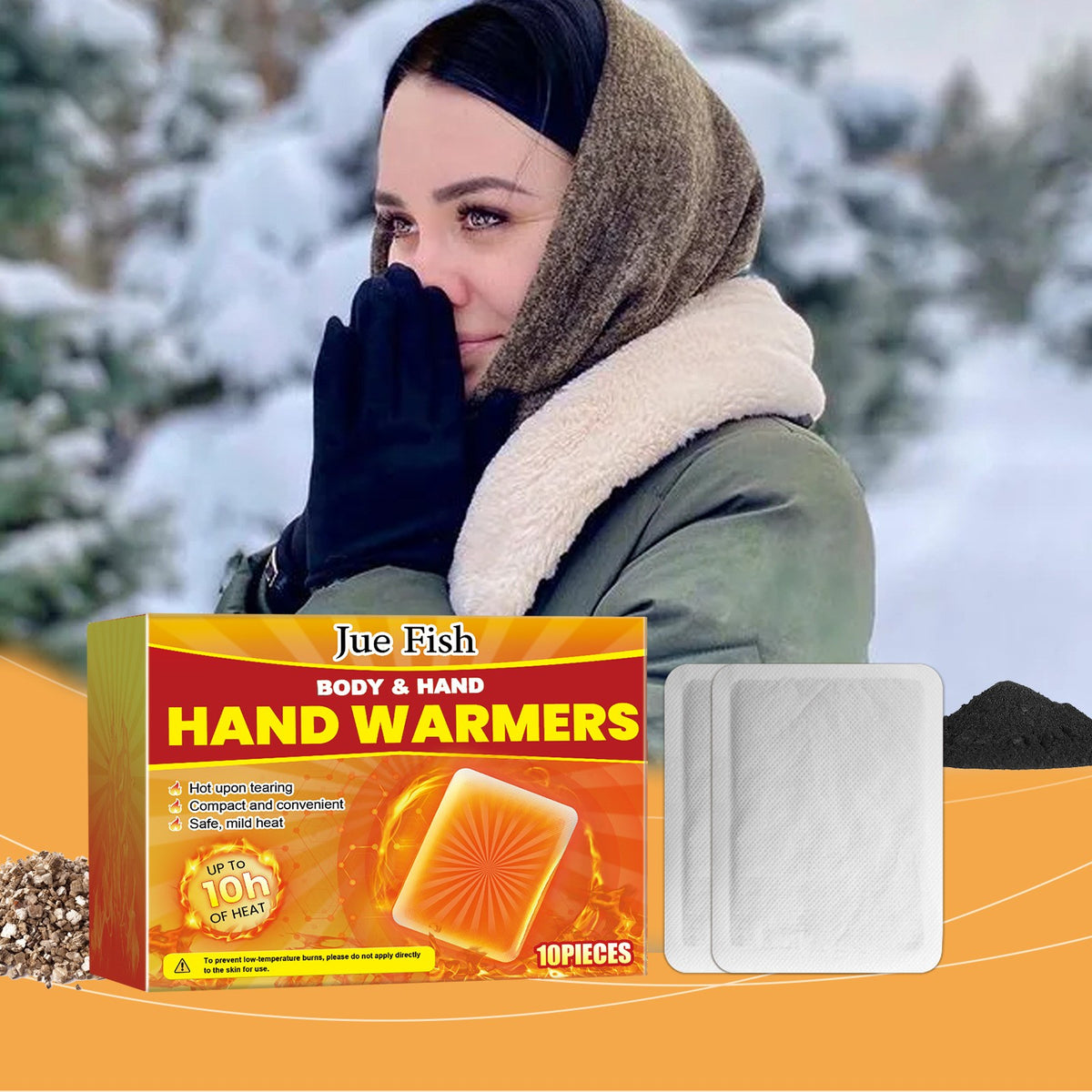 Natural Odorless Hand Warmers Pack - Safe Pocket Heat for Outdoor Activities