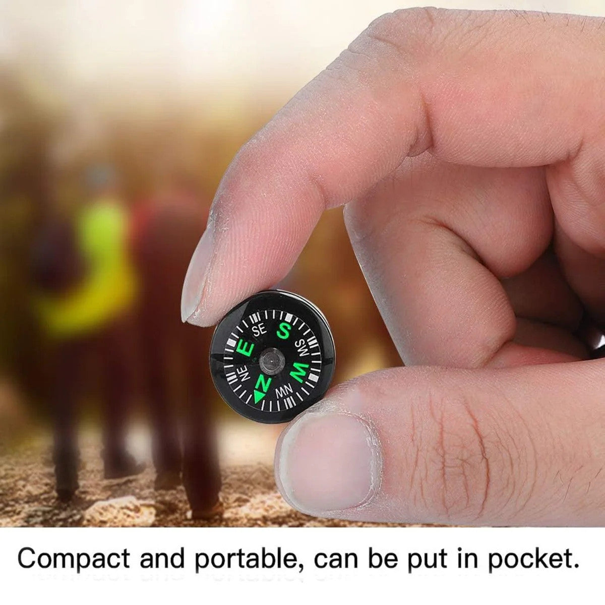 Portable Pocket Oil Filled Compass for Outdoor Hiking Camping Green
