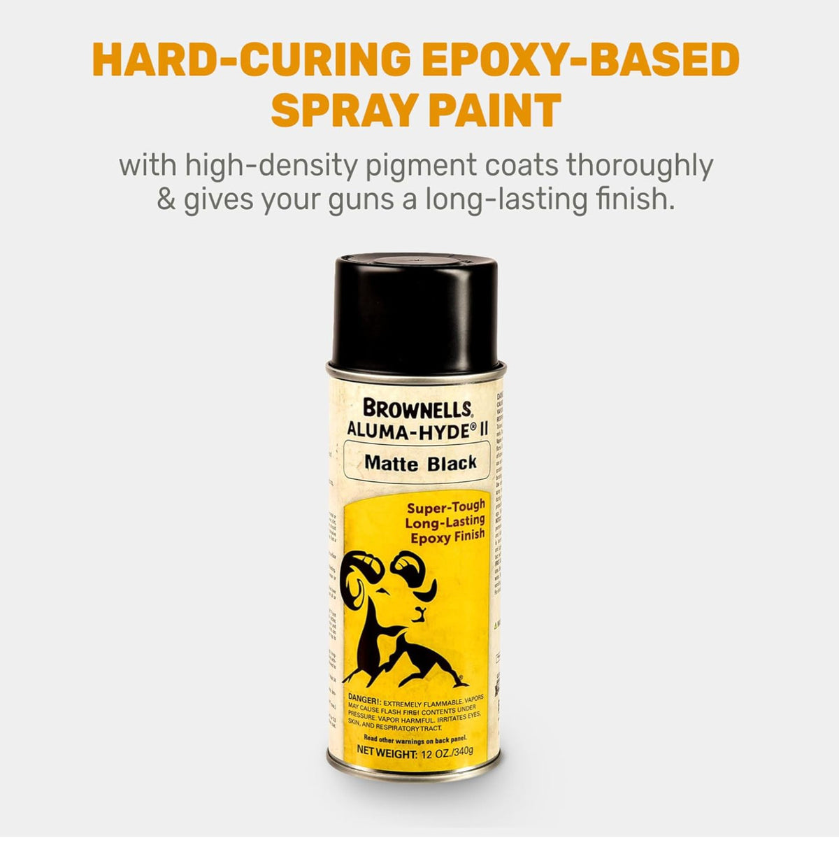 Firearms Finish Spray - Matte Black Epoxy Coating for Guns & Metal