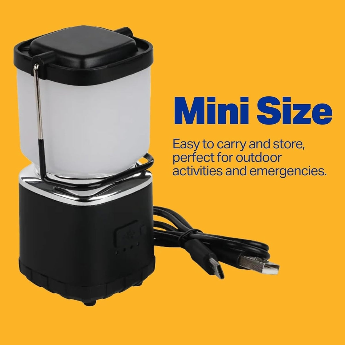 Portable USB-C Rechargeable Camping Lantern for Hiking and Outdoor Use