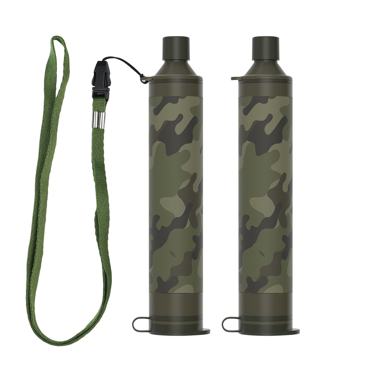 Personal Water Filter Straw with Collapsible Pouch for Emergency Survival