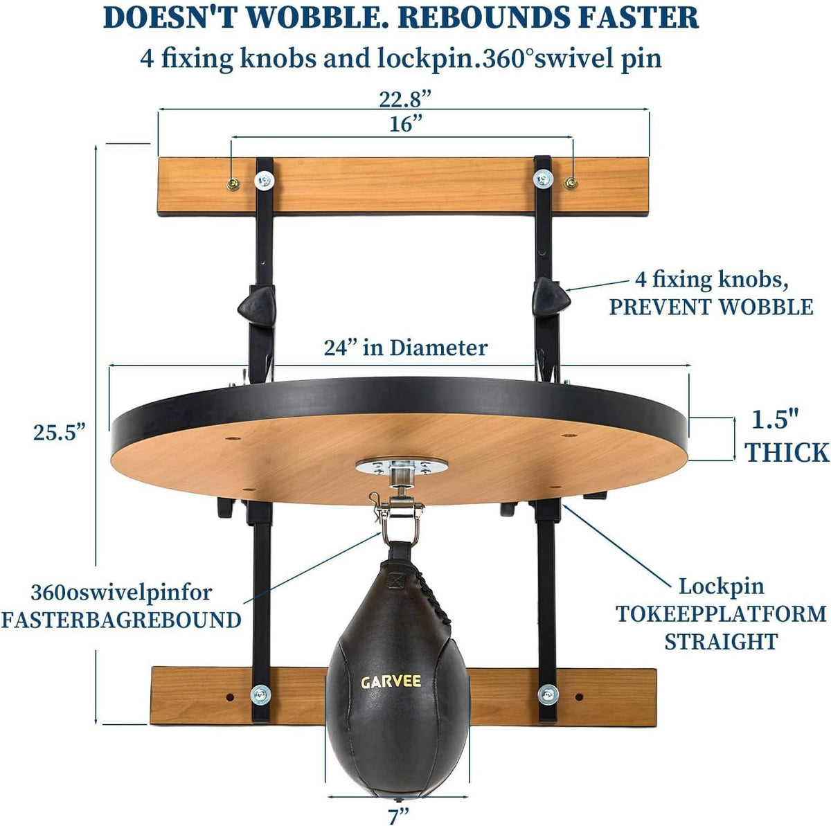 Speed Bag Platform Stand with Adjustable Height for Boxing Training