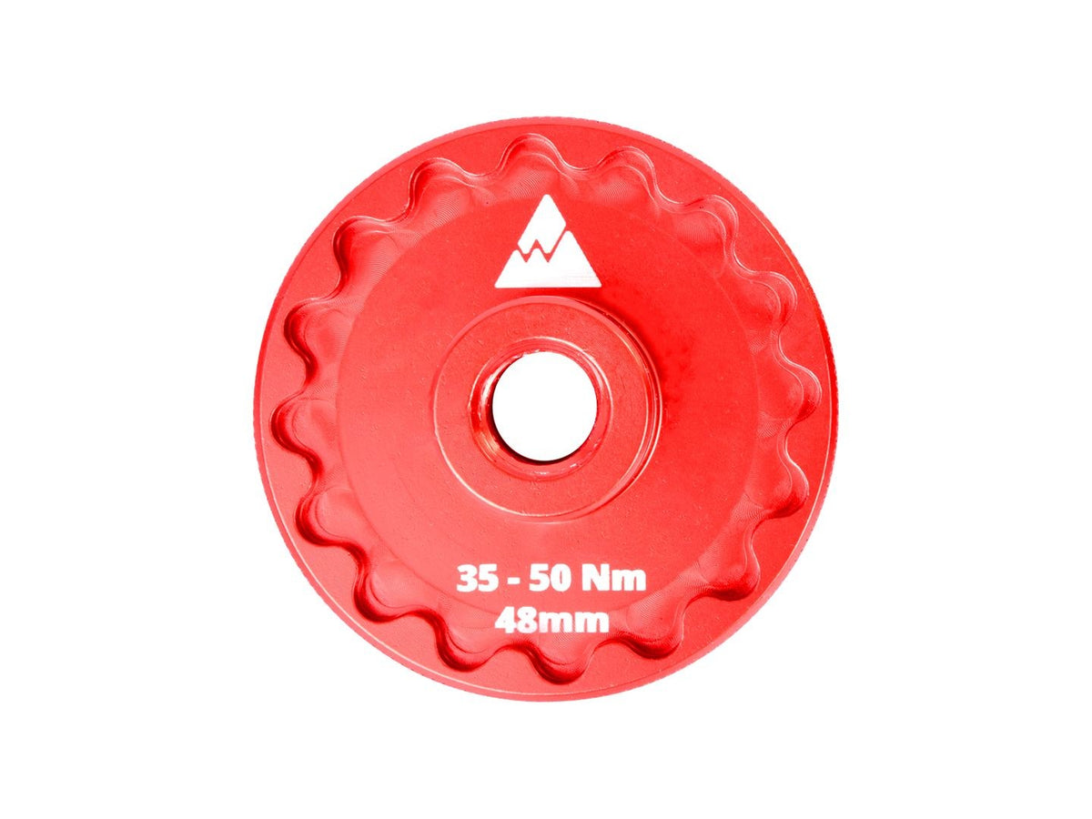 Bicycle Bottom Bracket Socket Kit - Thin Flange, 3/8 Drive, Red