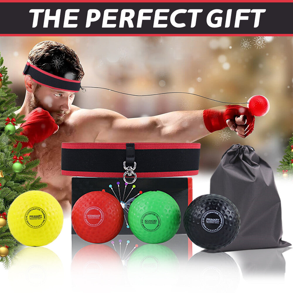 4-Level Boxing Reflex Ball Set with Adjustable Headbands for Kids & Adults