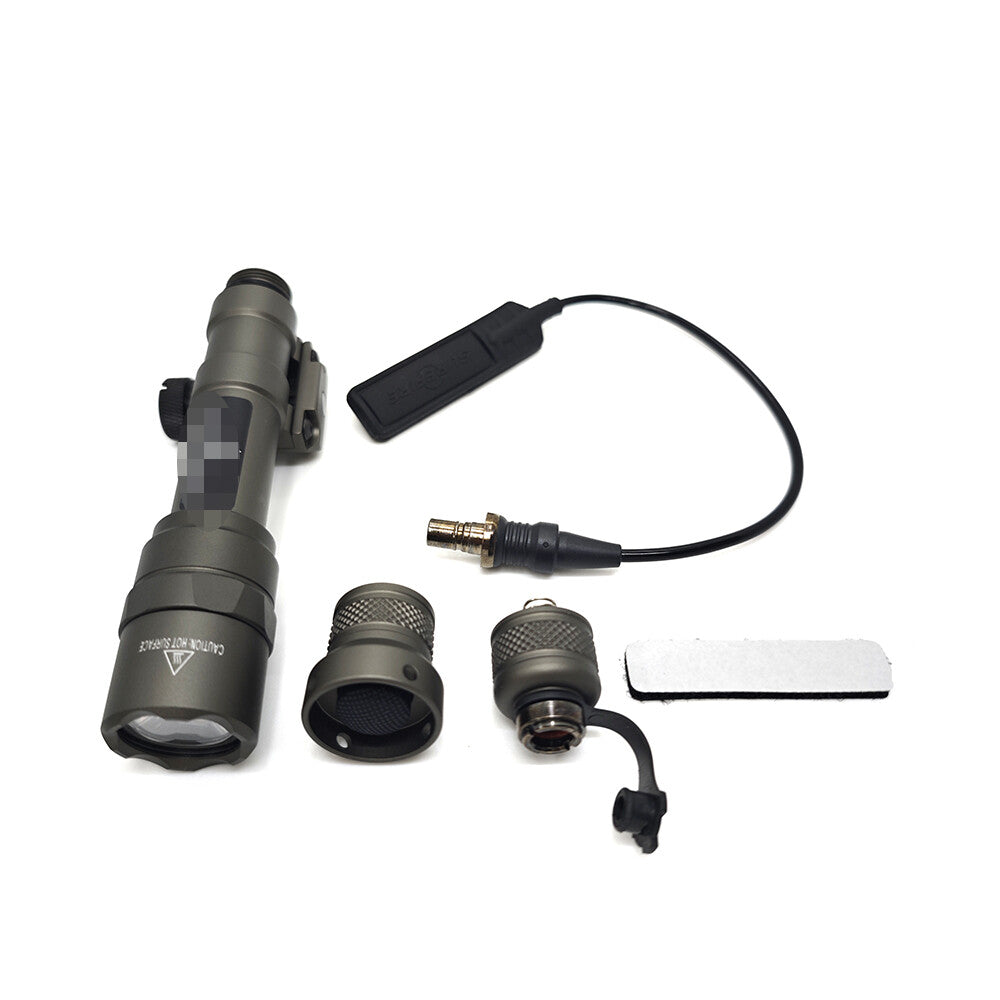 Tactical LED Rifle Flashlight with Remote Pressure Switch - Black, Dark Earth