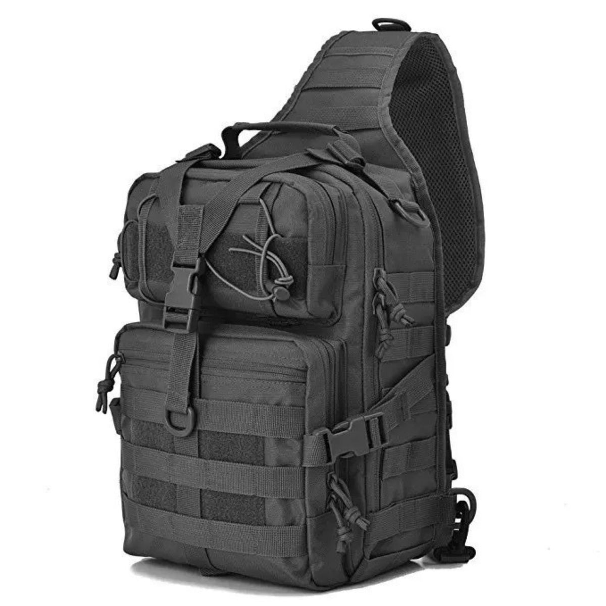 Tactical Military Sling Bag 15L with Molle Webbing and Adjustable Shoulder Strap
