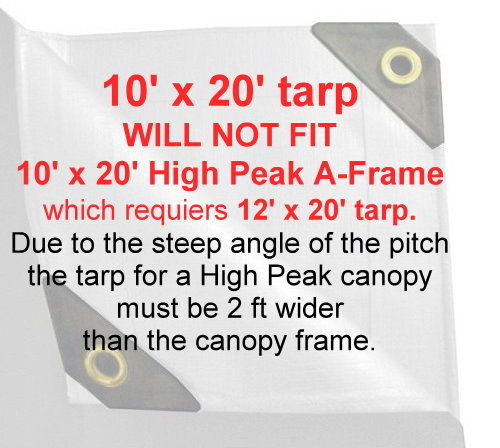 Heavy Duty White Tarp Canopy Cover UV Weather Resistant Poly 12 Mil