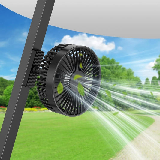 Rechargeable Portable Golf Cart Fan with Magnetic Base & 3 Speeds