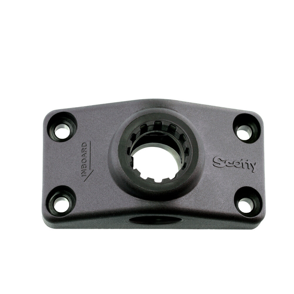Combination Side or Deck Mount for Boat Railings - Black