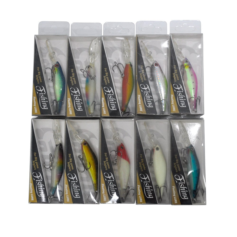 40pcs Hard Fishing Lures Set with Box - Crankbaits, Poppers, Minnows & Pencil Baits