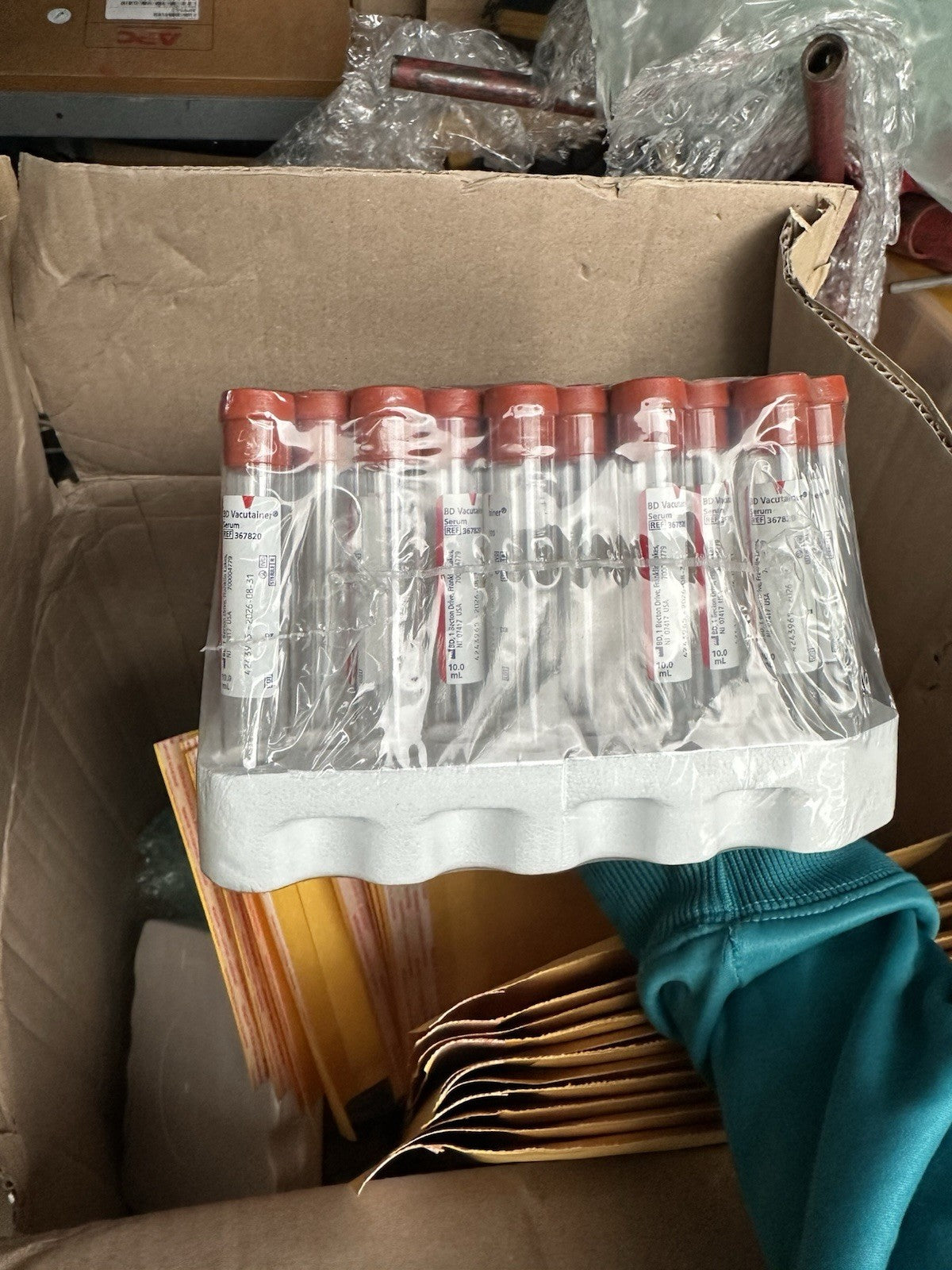 Blood Collection Tubes 10ml Red Top Pack of 100 Medical Laboratory Supplies