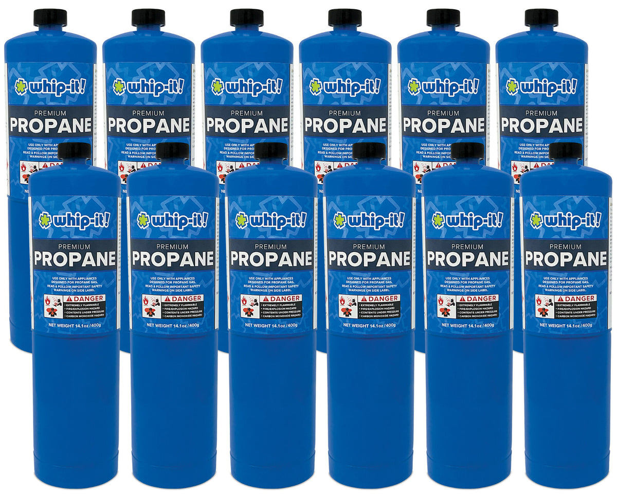 12 Pack 14 Oz Propane Gas Canisters for Camping, Grilling & Torch Use