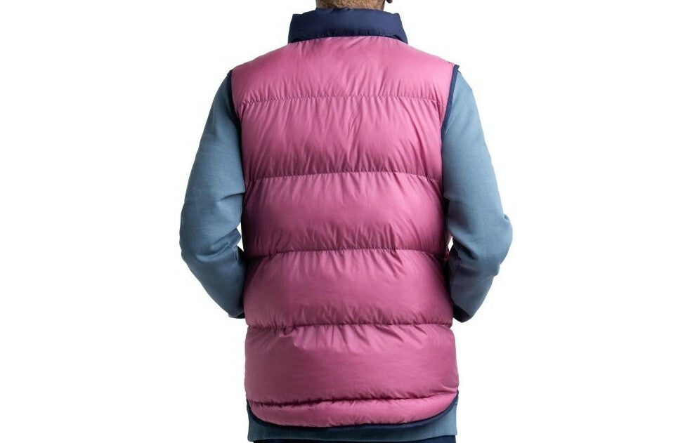 Men's Reversible Featherless Vest - Water-Resistant, Insulated, Peacoat Blue