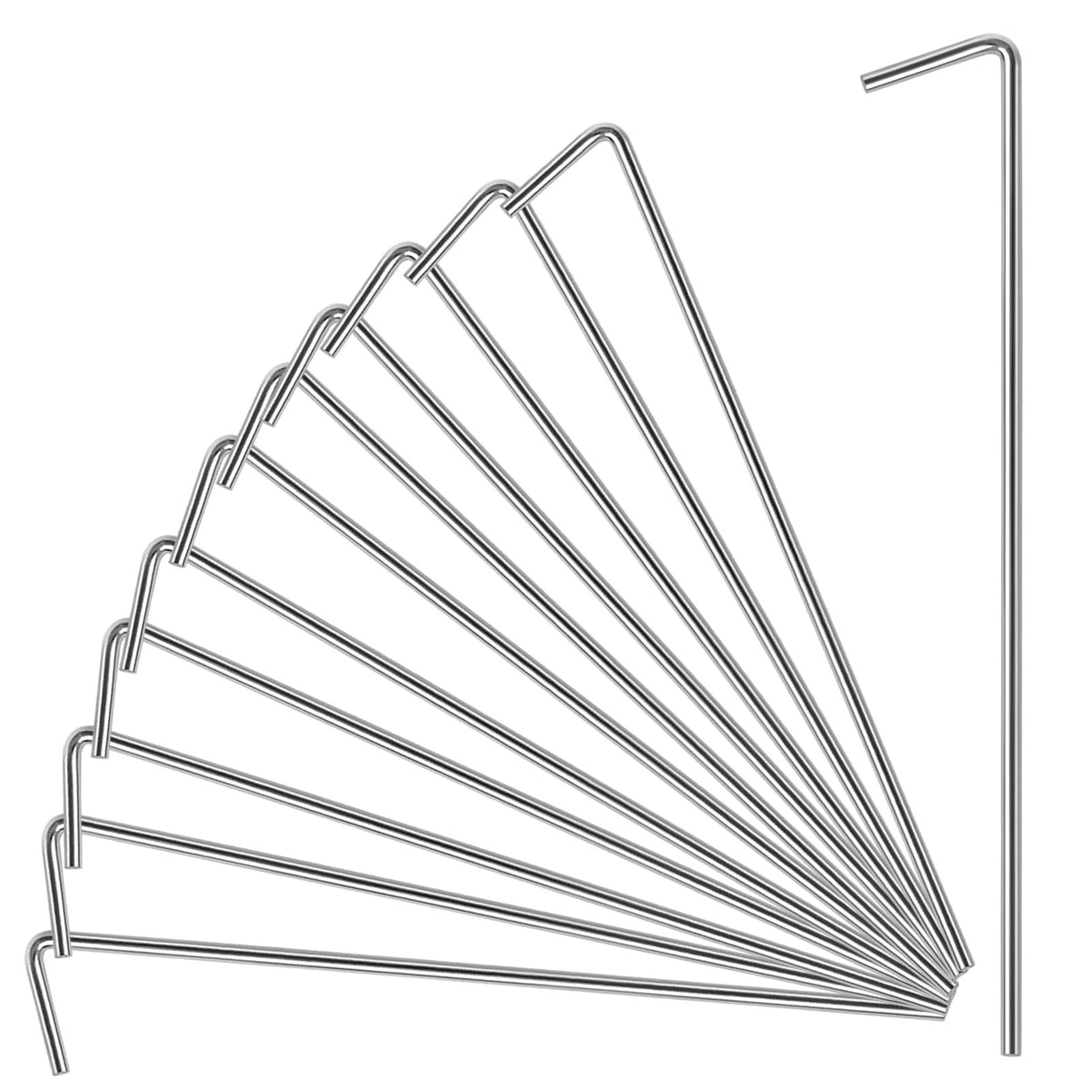 Heavy Duty Tent Stakes 18cm Metal Pegs for Camping Garden Canopy Set