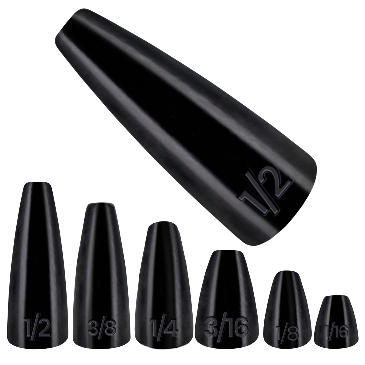 Fishing Bullet Sinkers Lead Worm Weights 25 Pack for Bass Texas Rig