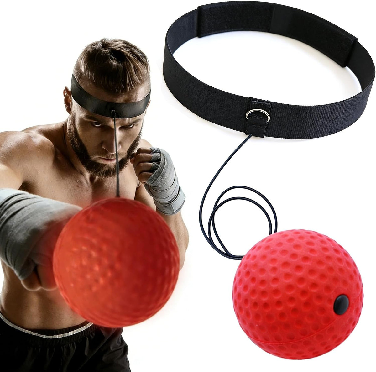 Boxing Reflex Ball with Adjustable Headband Speed Training Equipment