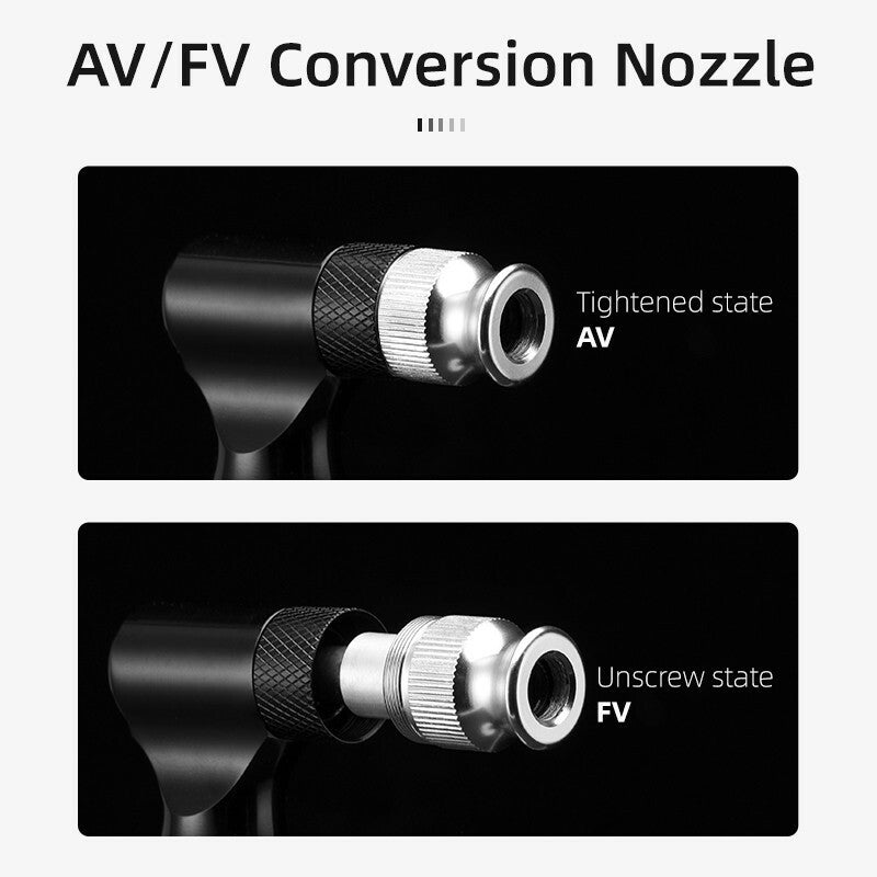 Portable Bicycle Pump 130PSI Aluminum Alloy Hand Inflator with Bracket