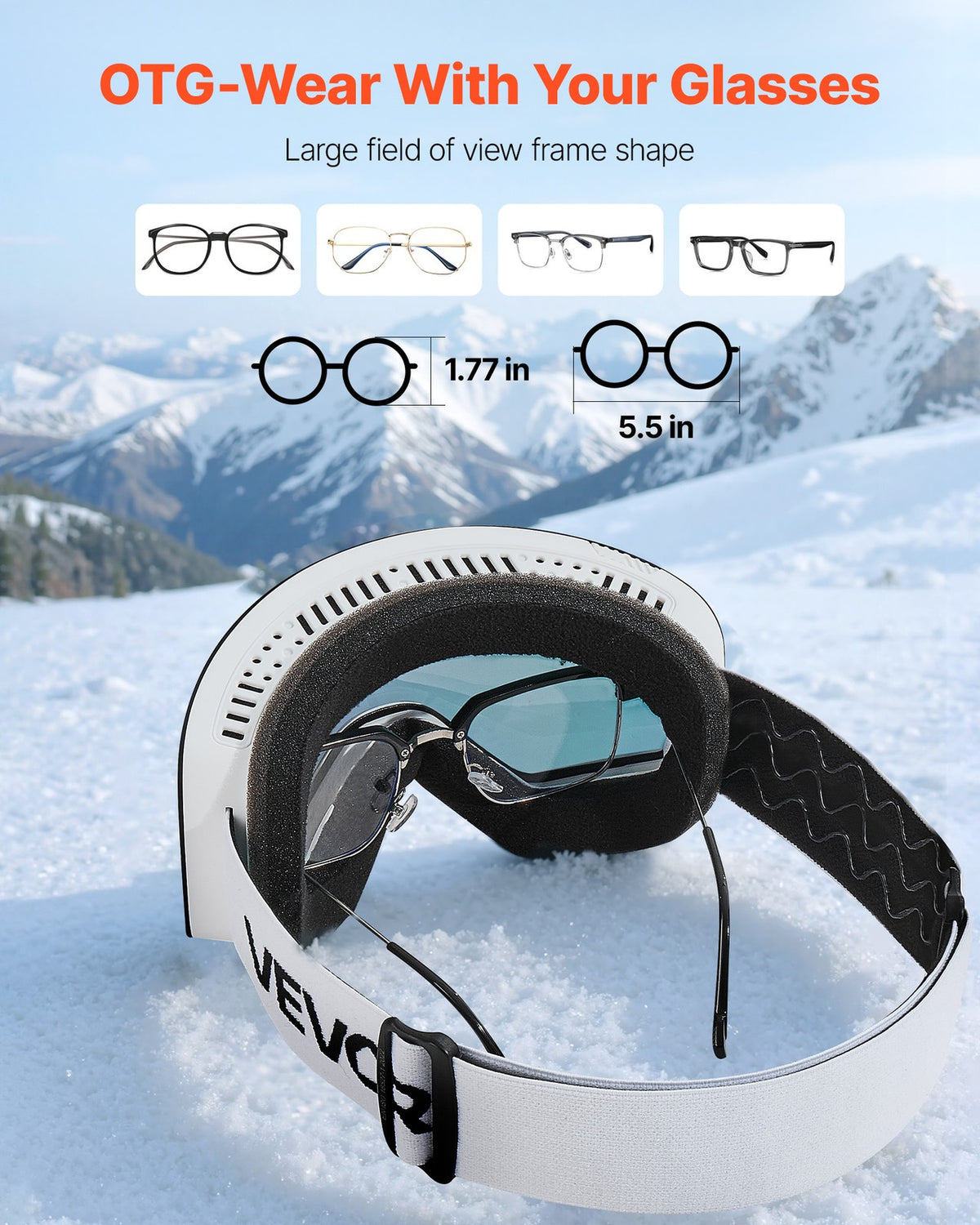 Magnet Cylindrical Ski Goggles with Pink Revo Coating - Snowboard & Snow Skiing