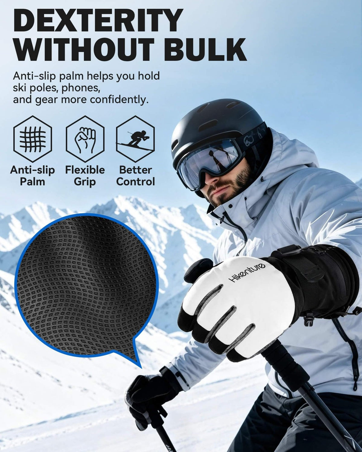 Men's Ski Gloves Waterproof Thinsulate Touchscreen Snow Gloves - Winter Outdoor Gear