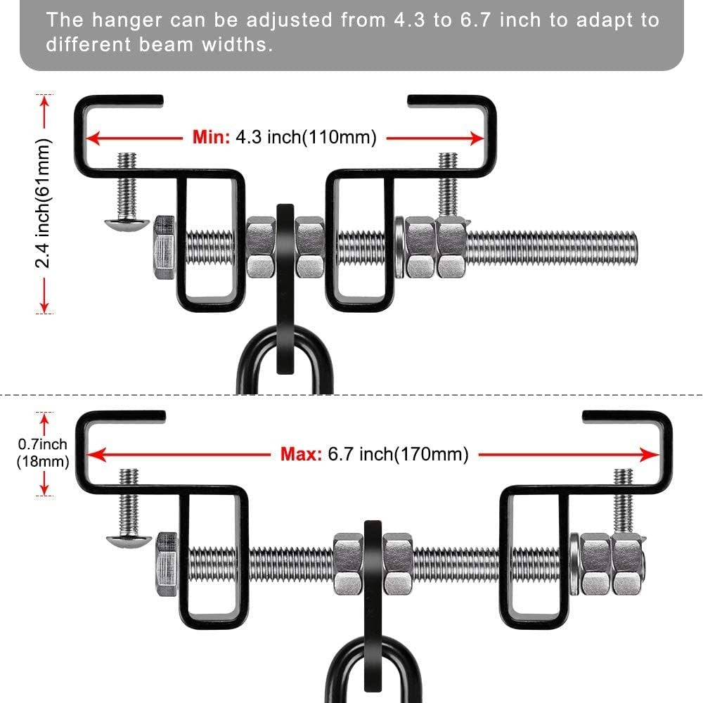 Heavy Duty Punching Bag Hanger with Adjustable Clamp 900LB Capacity