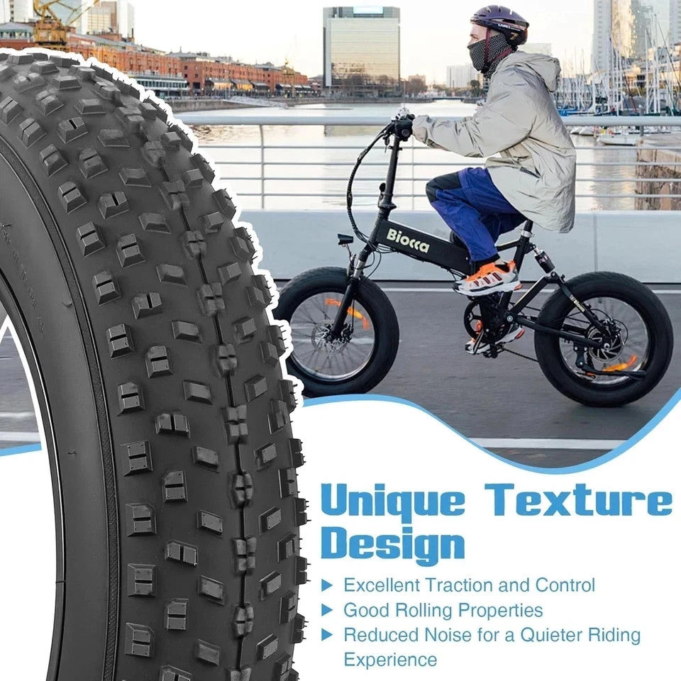 16 Inch Fat Bike Tire 4.0 Heavy Duty Off-Road Tire for E-Bike - High Traction