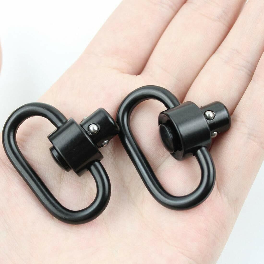 Heavy Duty 1.25-Inch Quick Detach Rifle Sling Swivel Mounts - 2 Pack