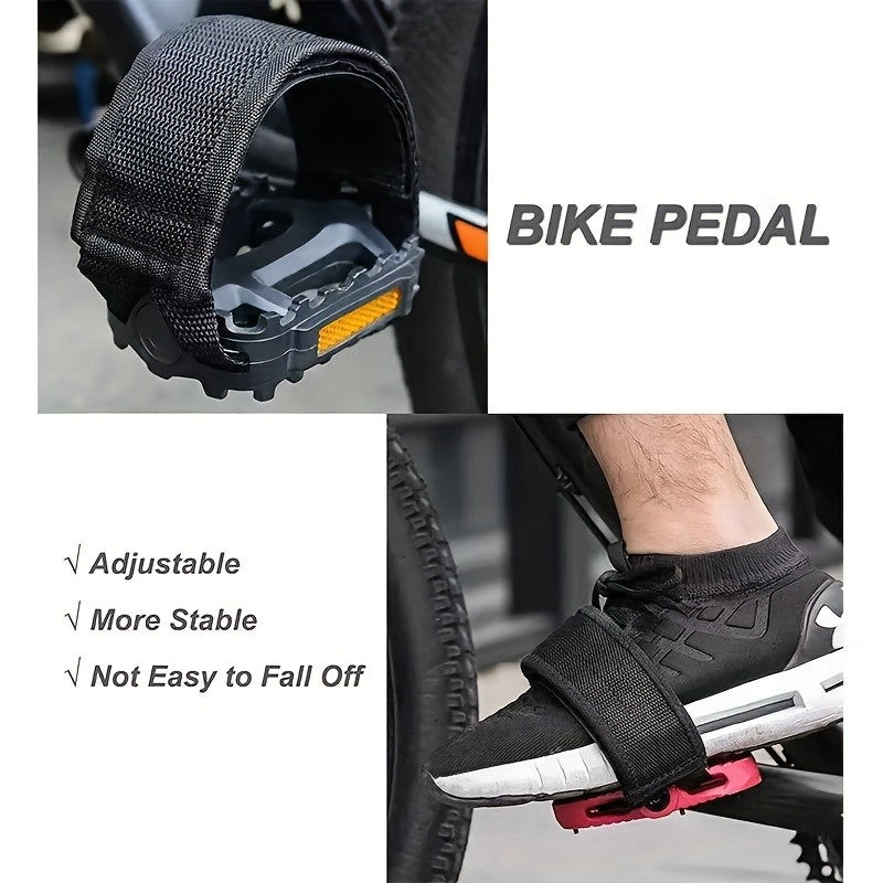 Adjustable Bicycle Pedal Straps Anti-Slip Foot Holders for Cycling & More