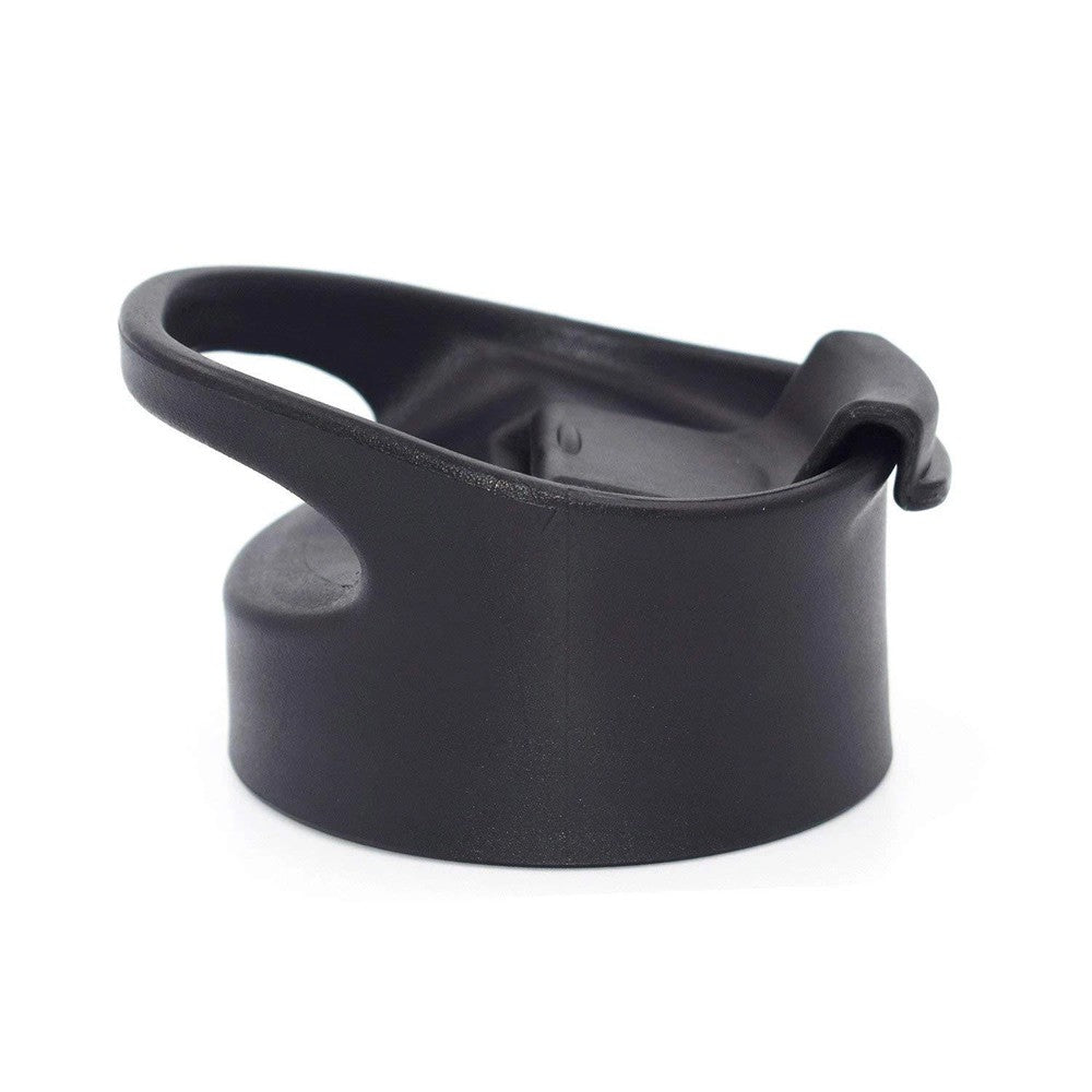 Replacement Flip Lid for Wide Mouth Water Bottles - Black, 2 Pack