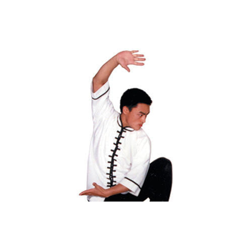 Kung Fu Uniform Top Shirt for Youth and Adults with Green, Red, or Black Trim