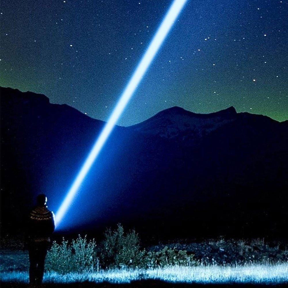 Super Bright LED Tactical Flashlight 1000000 Lumens, Rechargeable, Waterproof